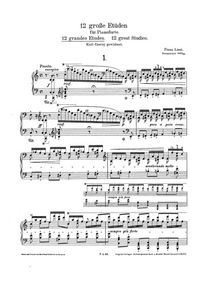 Douze grandes études - Franz Liszt